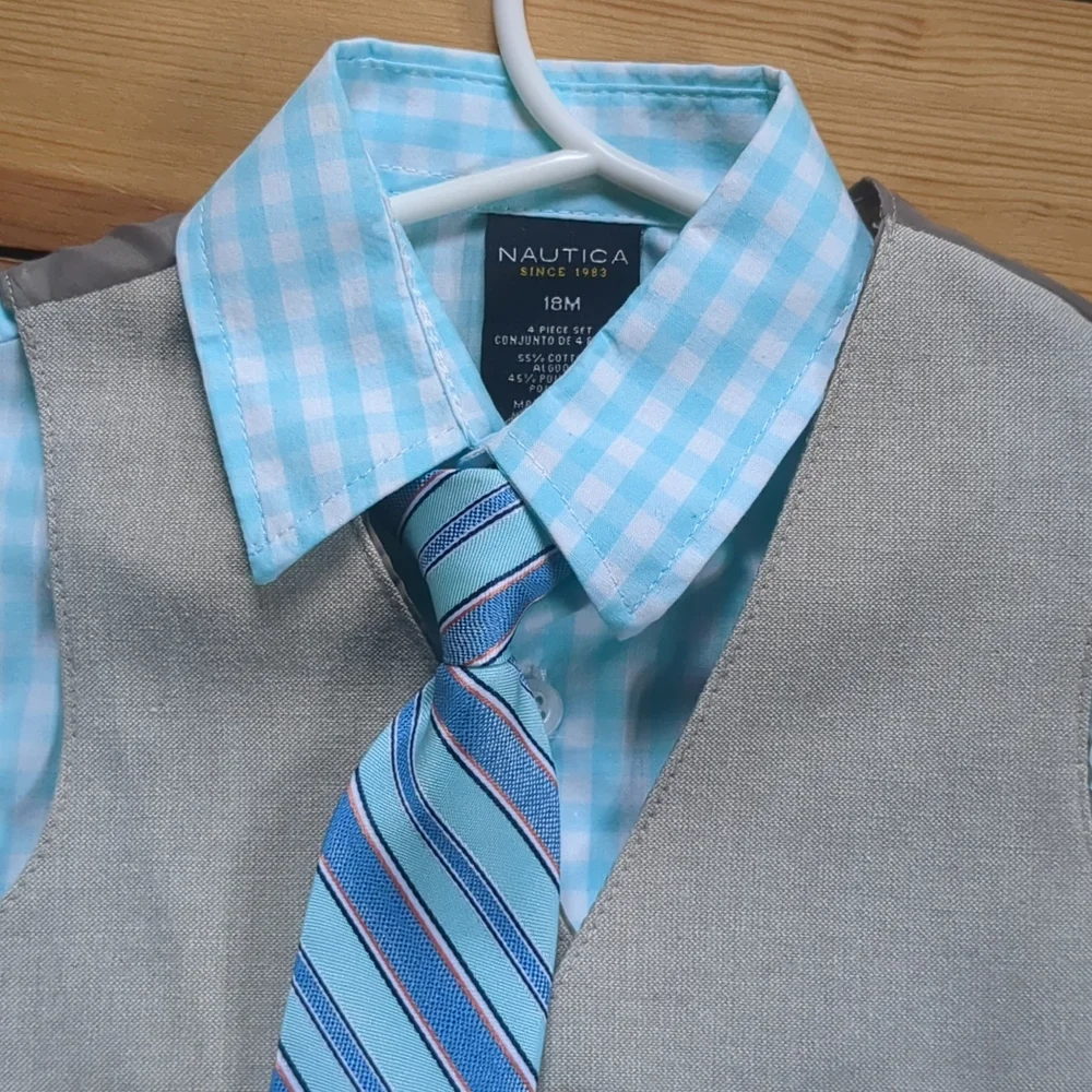 NWT Toddler Boy Formal Easter Wedding outfit with vest - Picture 1 of 5